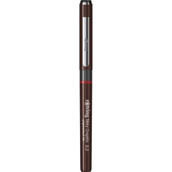 Liner calibrat cu tuș Rotring Tikky Graphic 0.2 mm Black, Rotring