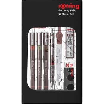 Set Isograph, 3 trăgător cu tuș Rotring, 0.1 / 0.3 / 0.5 mm, Master