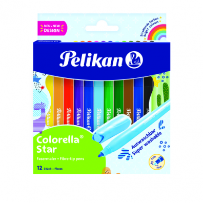Carioca Colorella Star C302, set 12 culori, blister, Pelikan