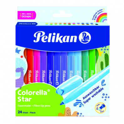 Carioca Colorella Star C302, set 24 culori, blister, Pelikan