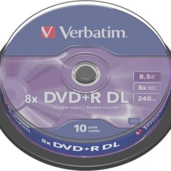 DVD+R DL 10/set, Verbatim, 8.5GB, 8X 43666