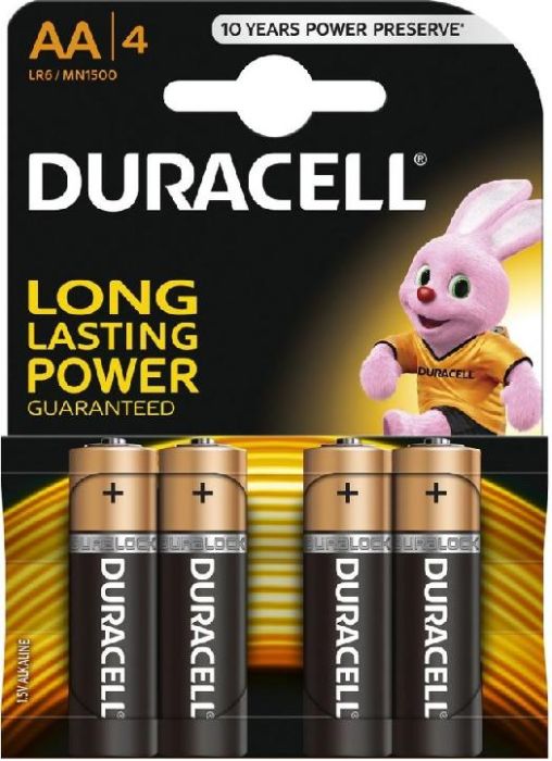 Baterii R6(AA) alcaline, Duracell, 4 buc/blister