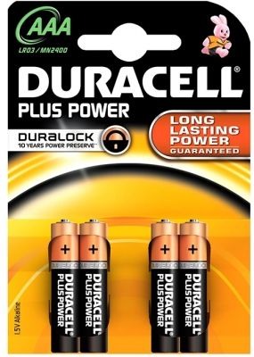 Baterii R3(AAA) alcaline, Duracell, 4 buc/blister