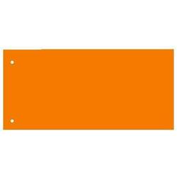 Separatoare carton pentru biblioraft, 180 g/mp, 105 x 240 mm, 100/set, Kangaro, orange