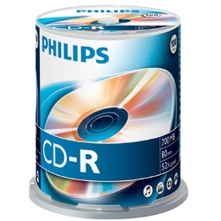 CD-R 700 MB-80 min (100 buc. Spindle, 52x) Philips