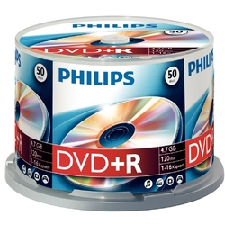 DVD+R 4.7 GB (50 buc. Spindle, 16x) Philips