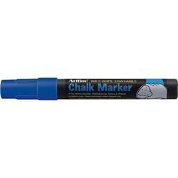 Marker cu cretă Artline, pentru table de scris, vârf 4 mm, albastru