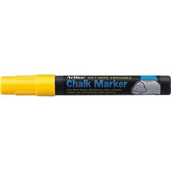 Marker cu cretă Artline, pentru table de scris, vârf 4.0 mm, galben