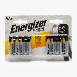 Baterii alkaline AA, 8 buc/set, Energizer