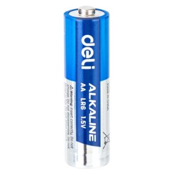 Baterii R6(AA) alcaline, blister 1 buc., Deli