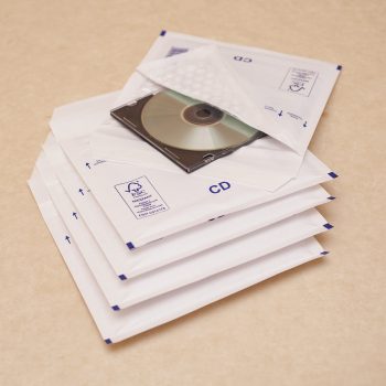 Plic antișoc cu bule de aer, CD, kraft albit, 100 buc/cutie, GPV