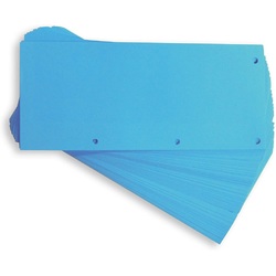 Separatoare carton pentru biblioraft, 190g/mp, 105 x 240 mm, 60/set, Oxford Duo, albastru