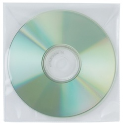 Plicuri plastic PP pentru CD/DVD, 50 buc/set, transparent, Q-Connect
