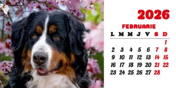 Calendar de birou 2026, Câini, Darcom
