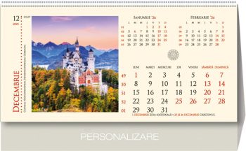 Calendar de birou “Castele”, colecția EGO, Arta Grafica