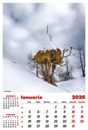 Calendar de perete 2026, Gorjul inedit, Darcom