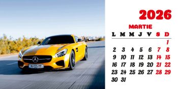 Calendar de birou 2026, Mașini, Darcom