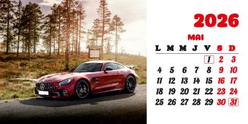 Calendar de birou 2026, Mașini, Darcom