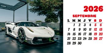 Calendar de birou 2026, Mașini, Darcom
