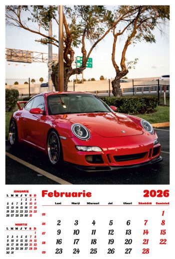 Calendar de perete 2026, Mașini, Darcom
