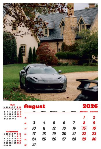 Calendar de perete 2026, Mașini, Darcom