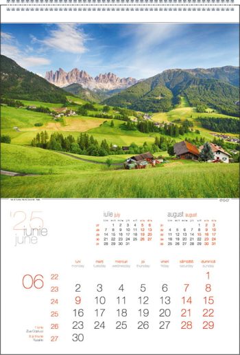 Calendar de perete “Peisaje”, colecția EGO, Arta Grafica