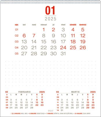 Calendar de birou “Prisma”, colecția EGO, Arta Grafica