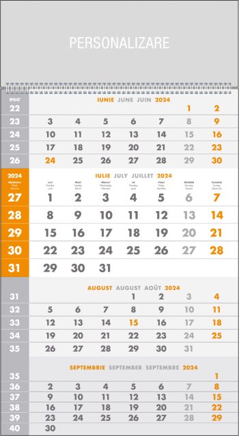 Calendar triptic de perete “Special”, colecția EGO, Arta Grafica