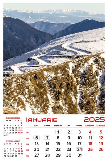 Calendar de perete 2025, Gorjul inedit, Darcom