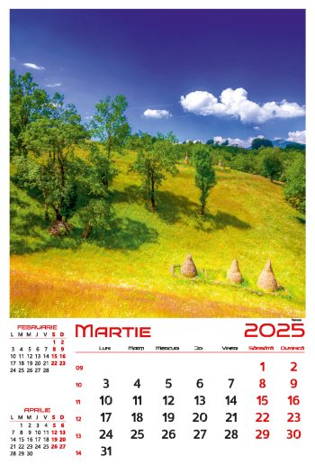 Calendar de perete 2025, Gorjul inedit, Darcom