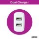 Încărcător priză 220V, Grixx Optimum, 2 x USB, Grixx