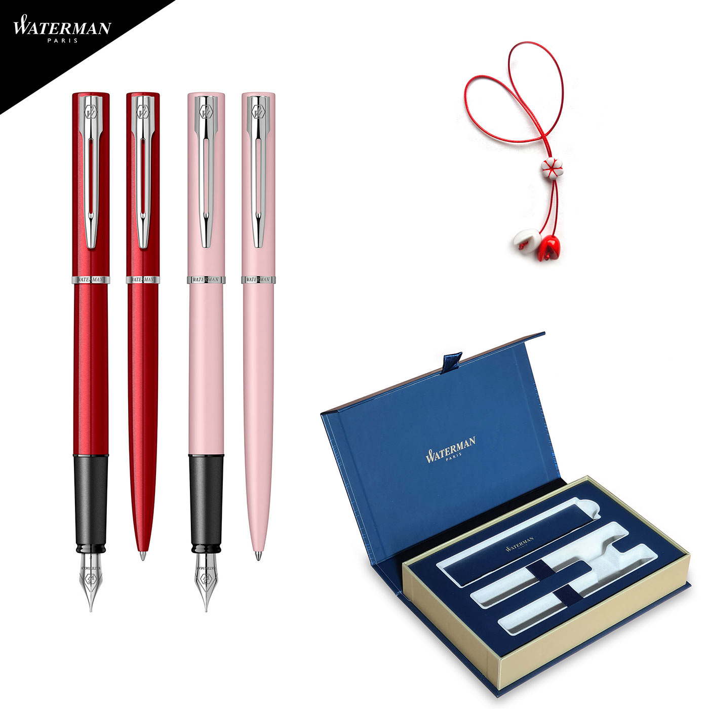 Set pix și stilou Allure, cutie cadou și mărțișor, Waterman