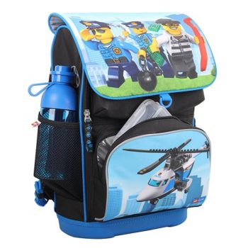 Ghiozdan școală Maxi cu sac sport, LEGO Core Line, design City Police Chopper, Lego