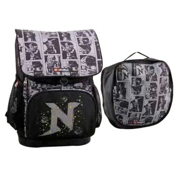 Ghiozdan școală Optimo cu sac sport, LEGO Core Line, design NinjaGo Shadow, Lego