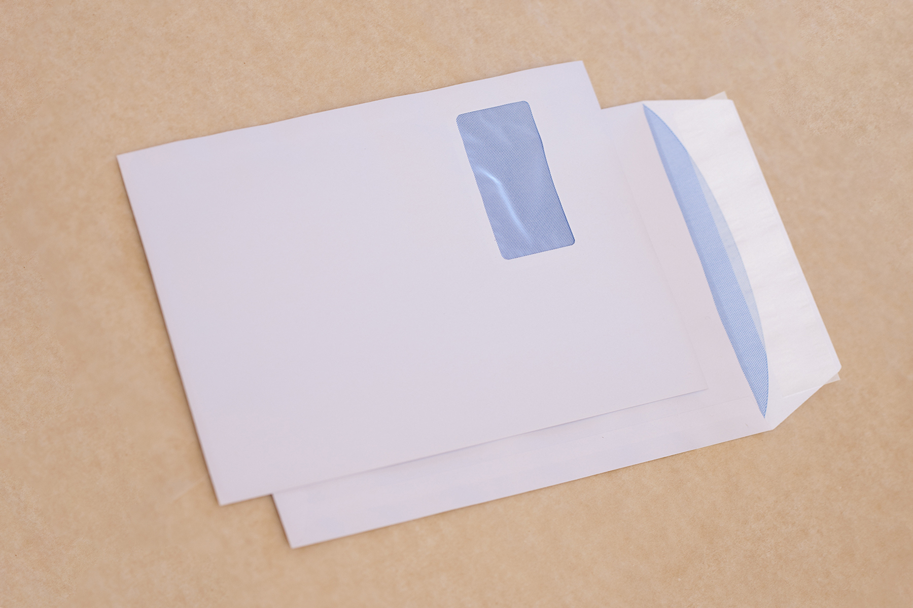 Plic C4 alb siliconic cu fereastră stânga, 138343, 250 buc/cutie, GPV