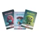 Caiet A5, 48 file, 70 g/mp, hârtie FSC mix, dictando, motiv Cute Monsters, Herlitz