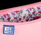 Penar Oxford 2 Zip Floral Pastel, tip etui dublu, 2 fermoare, culoare roz deschis