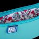 Penar Oxford 2 Zip Floral Pastel, tip etui dublu, închidere cu fermoar, culoare turcoaz