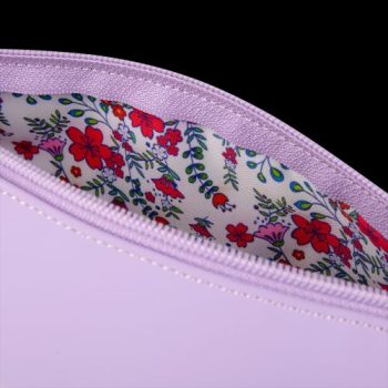 Penar Oxford Floral Pastel, tip etui rotund, culoare lila