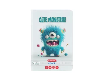 Caiet A5, 48 file, 70 g/mp, hârtie FSC mix, pătrățele, motiv Cute Monsters, Herlitz