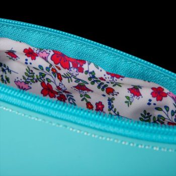 Penar Oxford Floral Pastel, tip etui rotund, culoare turcoaz