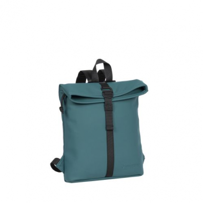 Rucsac Mart-Los Angeles Rolltop Mini, dimensiuni 27 x 8 x 33 cm, culoare petrol, New Rebels