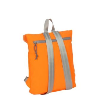 Rucsac Mart-Los Angeles Rolltop Mini, dimensiuni 27 x 8 x 33 cm, culoare portocaliu neon, New Rebels