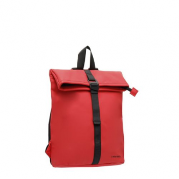 Rucsac Mart-Los Angeles Rolltop Mini, dimensiuni 27 x 8 x 33 cm, culoare roșu, New Rebels