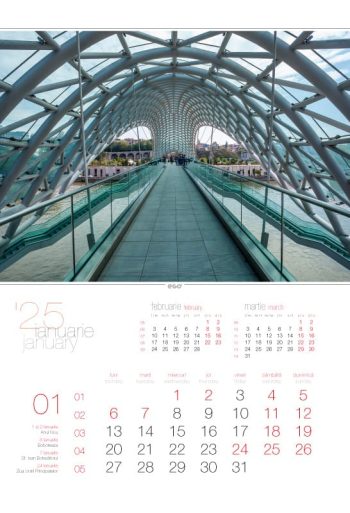 Calendar de perete 2025, ”Arhitectura”, Colecția EGO, Arta Grafica