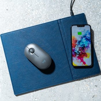 Mousepad cu încărcare wireless 15 W, piele PU, 31 x 22 cm, Unika