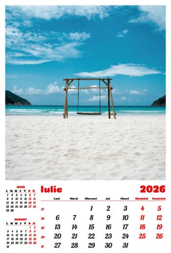 Calendar de perete 2026, Plaje, Darcom