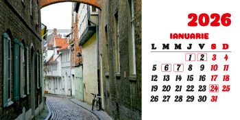 Calendar de birou 2026, Străzi, Darcom