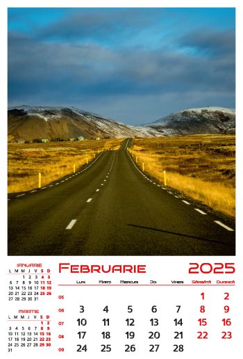 Calendar de perete 2025, Drumuri, Darcom