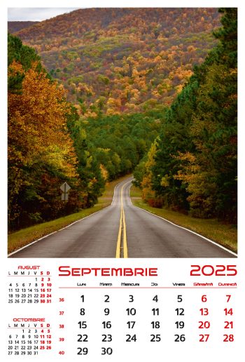 Calendar de perete 2025, Drumuri, Darcom